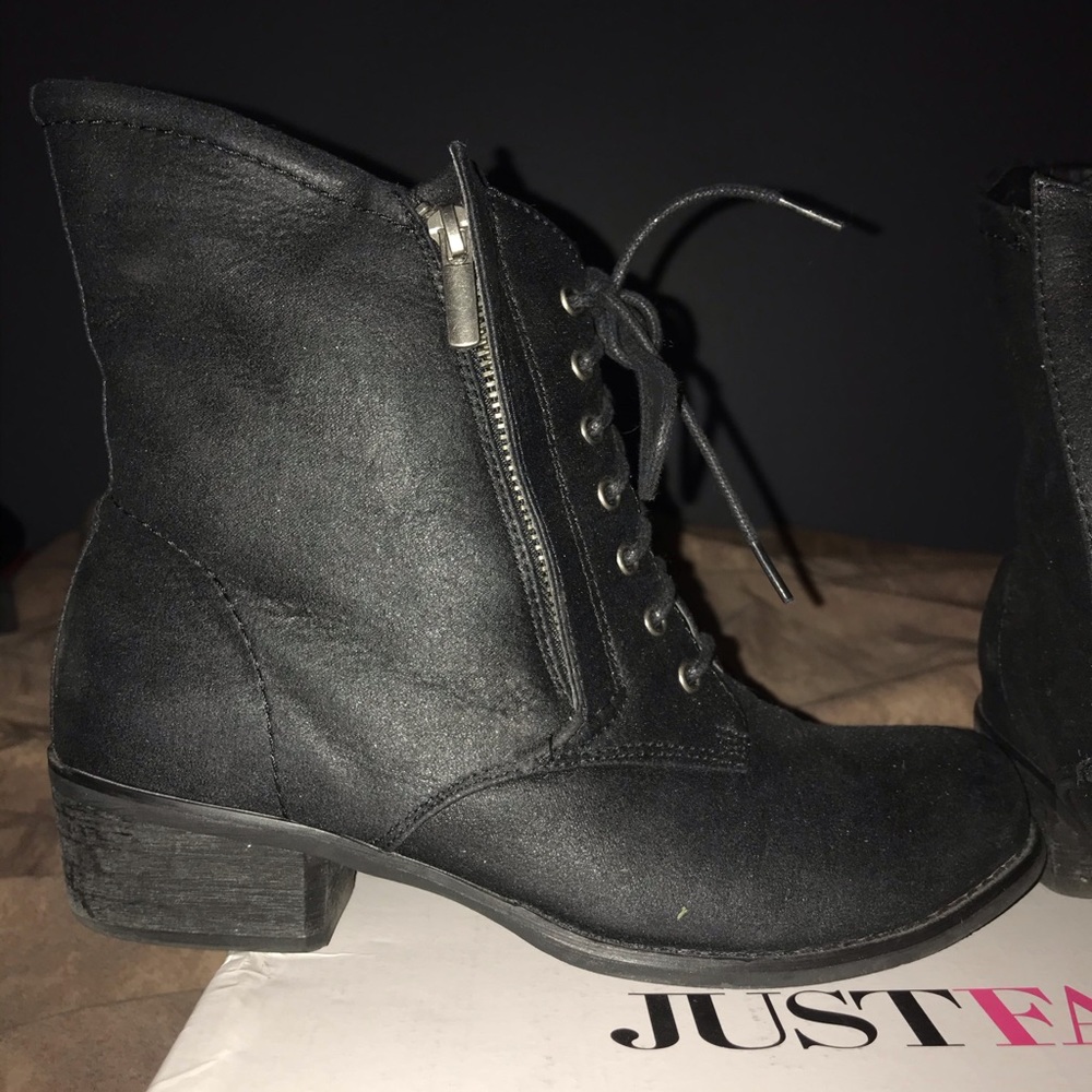 JustFab asymmetrical boot